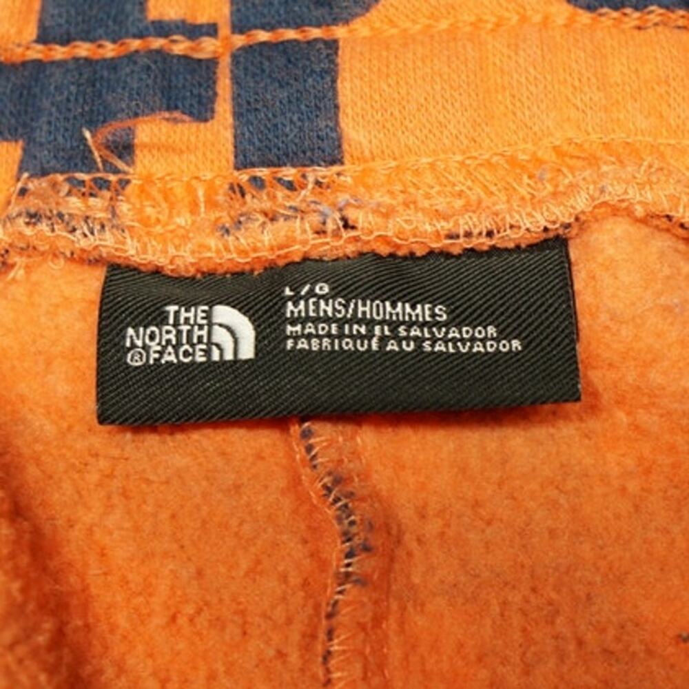 The North Face AOP Fleece Shorts Orange Blue Logo Print Mens Large Casual - Picture 4 of 6